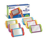 Learning Resources Espejos 2 en 1 All About Me, Set de 6, Desarrollo socioemocional, Montessori, 18 Meses