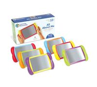 Learning Resources Espejos 2 en 1 All About Me, Set de 6, Desarrollo socioemocional, Montessori, 18 Meses