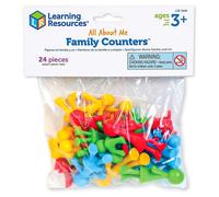 Learning Resources Figuras Familia All About Me - Juego Educativo con 24 Piezas - Desarrollo Socioemocional y Matemáticas Tempranas - Niños 3+ Años