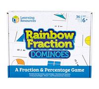Learning Resources Fichas de dominó con fracciones Rainbow Fraction