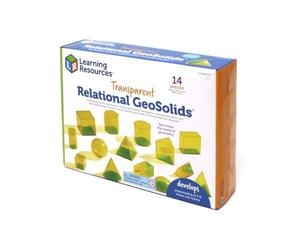 Learning Resources Figuras geométricas relacionadas GeoSolids, recurso de matemáticas de Tres Dimensiones para Aprender Las Formas geométricas y el Volumen en el Aula, para niños de 8+ años de Edad