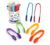 Learning Resources Flex Grip Preschool Tongs Herramienta de Motricidad Fina Set de 6 con Tarro Edades 2+