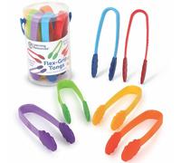 Learning Resources Flex Grip Preschool Tongs Herramienta de Motricidad Fina Set de 6 con Tarro Edades 2+