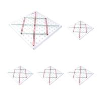 Learning Resources Geoplano Transparente con Gomas elásticas, 11 x 11 Clavijas, Clavijas de plástico Duradero, Juguete didáctico de matemáticas para Aprender geometría, niños de 5 + años