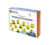 Learning Resources GeoSolids, Figuras Geométricas 3D Transparentes, 8+ Años | Rellena figuras 3D con arroz, arena o semillas para comparar volumen y descubrir relaciones entre forma, tamaño y capacidad