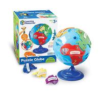 Learning Resources Globo Terráqueo Interactivo, 6 continentes, 3+ años | Explora continentes y océanos con un globo terráqueo interactivo de piezas extraíbles para aprender geografía jugando