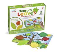 Learning Resources Juego de Actividades matemáticas con Hojas sensoriales, Juego de Patrones, de Formas, clasificación y conteo, Tarjetas de Juego de Bloques geométricos, fichas de matemáticas, 3+