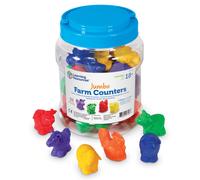 Learning Resources Jumbo Farm Counters - 30 piezas Edades 18+ meses Juguetes de aprendizaje para nios pequeos Juguetes preescolares Animales de