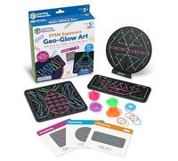 Learning Resources Kit de Arte 100 Bandas Elásticas Fosforescentes, 3 Geoplanos y 20 Modelos en la Guía, Creaciones Luminosas en la Oscuridad, Desarrollo Motricidad Fina, Creatividad, Niños 5 6 7+