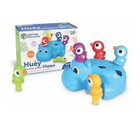 Learning Resources LER9108 El hipopótamo Huey para Practicar Las Habilidades motoras Finas, Juguete para niños pequeños para desarrollar la motricidad Fina, niños de 18 Meses de Edad