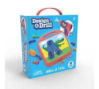 Learning Resources Los números y Las Letras de Design & Drill, Juguete de construcción para desarrollar la motricidad Fina