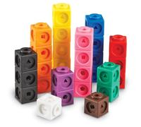 Learning Resources MATHLINK® Cubos 100 Piezas, Juego Educativo para niños 5-9 años, policubos para matemáticas, conteo, Suma y resta, Figuras geométricas, Colores y Patrones
