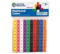Learning Resources MATHLINK® Cubos 100 Piezas, Juego Educativo para niños 5-9 años, policubos para matemáticas, conteo, Suma y resta, Figuras geométricas, Colores y Patrones