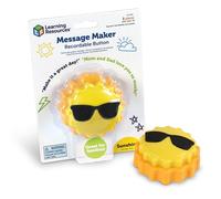 Learning Resources Message Maker - Botón grabable Sunshine, juguetes de aprendizaje socioemocional, juegos de aprendizaje socioemocional, 1 pieza