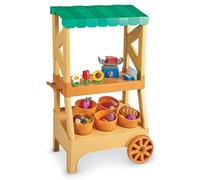Learning Resources Mi Primer Puesto de Mercado de Madera, 27 Piezas de Frutas y Verduras - Juego de Granja Desde 2 años