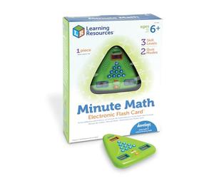 Learning Resources Minute Math, Cálculo Mental y Matemáticas, 6-10 Años | Practica sumas, restas, multiplicaciones y divisiones a tu ritmo o contra el reloj con 3 niveles de dificultad para avanzar