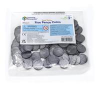 Learning Resources- Monedas de Cinco Peniques, Juego de 100, Small (LSP1005-5P)
