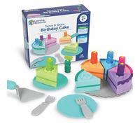 Learning Resources New Sprouts Serve & Share Birthday Cake Juguete Tarta de Cumpleaños Infantil, Juego de Imitación de Cocina, para Cortar, 2 Años+