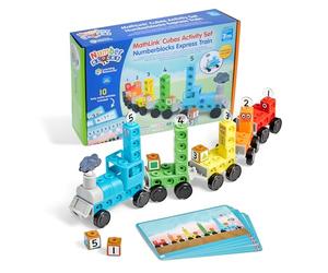Learning Resources Numberblocks Tren Exprés, Cubos MathLink, 3+ Años | Construye y juega con el Tren Exprés mientras practicas el conteo y las primeras matemáticas con tus amigos Numberblocks