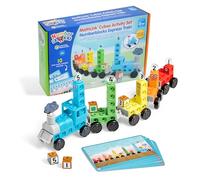 Learning Resources Numberblocks Tren Exprés Set de Actividades, Edad 3+, Construye con Cubos MathLink, Juguete Educativo con 10 Actividades de Matemáticas para Contar y Sumar