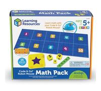 Learning Resources Pack de matemáticas del ratón Robot de Code & Go