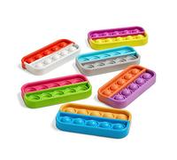 Learning Resources Cuadrículas de Diez Casillas sensoriales con Burbujas antiestrés, Juguetes para desarrollar motricidad Fina, Juguetes antiestrés silenciosos para el Aula (Set de 6)