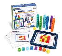 Learning Resources Pruebas para estimular el Cerebro con Cubos Mathlink, 5+ años, Cubos encajables, Cubos conectables, recursos de matemáticas, Cubos para Contar, 80 Piezas