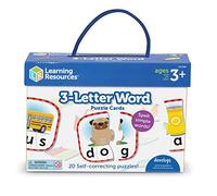 Learning Resources Puzles de Palabras de 3 Letras, preparación Preescolar, autocorrección, niños, de 3+ años