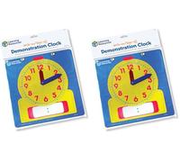 Learning Resources Reloj para Aprender la Hora, Reloj Educativo didáctico con manecillas móviles, Superficie borrable, Ideal para enseñar Horas y Minutos, Edades 6+ (Paquete de 2)