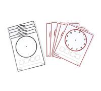 Learning Resources Relojes de Pizarra Blanca Doble Cara, 6 años +, Pack de 10 Tarjetas para Aprender la Hora analógica y Digital, recurso Escolar de matemáticas