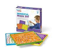 Learning Resources Set de 3 laberintos calmantes de doble cara , laberintos para practicar ejercicios de respiración con surcos los dedos, conciencia plena niños