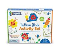 Learning Resources Set de actividades con bloques geométricos habilidades motrices finas, aptitudes para el razonamiento crítico, 4+ años