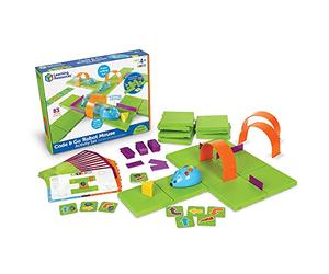 Learning Resources Set de Actividades Ratón Robot Code & GO, Juego codificación Infantil, programación para niños, Juguete Stem Educativo, Edades 4-8, Incluye 83 Piezas y Tarjetas