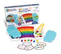 Learning Resources Set de clasificación de los Colores del arcoíris, motricidad Fina, Juguetes didácticos para niños pequeños, Juguetes didácticos y educativos, Bandeja sensorial, 3+