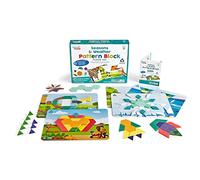 Learning Resources Set de Tangram puzles con Bloques geométricos sobre el Tiempo atmosférico y Las Estaciones, Juegos de Patrones, Actividades de Preescolar, 3+
