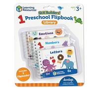 Learning Resources Skill Builders! Flipbooks Preschool -3 Pieces, Ages 3+, Actividades de Aprendizaje Preescolar, ABC and Numbers for Toddlers, Activity Book