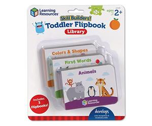 Learning Resources Skill Builders! Toddler Flipbook Library, 3 Pieces, Ages 2+, Educational Toys, Alphabet Learning, Toddler Learning Books, Toddler Activity Book