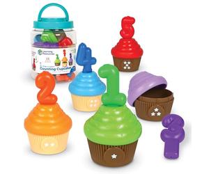 Learning Resources Snap-n-Learn Cupcakes para Contar, 18M+, Juguetes educativos para niños pequeños, Actividades de Aprendizaje Preescolar, Juguetes Montessori, Juguetes de Aprendizaje y educación