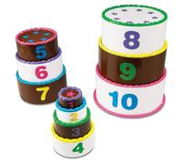 Learning Resources Stack and Count Cayer Cake: 10 piezas de ms de 18 meses juguetes de aprendizaje para nios.