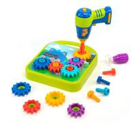Learning Resources Taller de Engranajes de Design & Drill, 55 Piezas con taladra