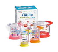 Learning Resources Tazas medidoras de líquidos Rainbow Fraction, set de 4 tazas para medir liquidos, Educación Niños Niñas, Aprende las Fracciones Jugando, Volumen y Capacidad, 3+ años