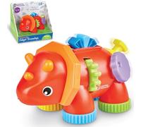 Learning Resources Tracy, la tricerátops calmante, 1 Pieza, 18+ Meses, Juguetes para bebés, Juguetes sensoriales para niños pequeños, Juguetes para desarrollar motricidad Fina, Juguetes Montessori