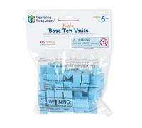 Learning Resources Unidades de plástico de Base Diez | Base Ten Cube Set, juguetes de bloques de números para niños, cubos de conteo de matemáticas, manipuladores de fracciones