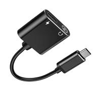 LearnLyrics Adaptador de audio USB C - Adaptador de audio para auriculares de teléfono, adaptador de carga rápida para tableta, adaptador auxiliar de 3,5 mm para auriculares y adaptador de cargador