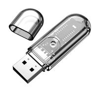 LearnLyrics Adaptador USB a inalámbrico, adaptador de audio inalámbrico USB | Plug and Play portátil Conector USB 5.3 Transmitter,Transmisores FM MP3 Player multifuncional para jóvenes, ancianos,