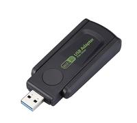 LearnLyrics Adaptador WiFi USB para PC de escritorio, dongle inalámbrico USB de doble banda, receptor de red inalámbrico, adaptador de 600 Mbps, Plug and Play