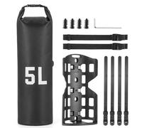 LearnLyrics Alforjas de bicicleta delanteras, bolsa de bicicleta multifuncional, resistente, bolsa para equipo de bicicleta de montaña, impermeable para camping, kayak