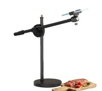 LearnLyrics Anillo de luz para Selfies con Soporte, Soporte para teléfono con Anillo de luz LED,Soporte para cámara aérea con Brazo articulado - Iluminación de Video LED para transmisión en,