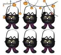 LearnLyrics - Bolsa de caramelos de Halloween, bolsa de caramelo para de Halloween, 6 piezas Goodie Bag cestas de caramelo bolsas de caramelo - Bolsas de dulces lindas a granel,