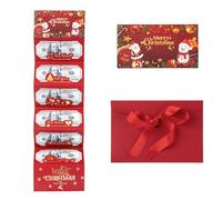 LearnLyrics Bolsa Regalo de Navidad - Monedero Festivo, Incluye Sobre De Tarjeta Con Decoración De Cinta Roja, Diseño Plegable Para Deseos De Vacaciones | Regalo Sorpresa Para, Adolescentes
